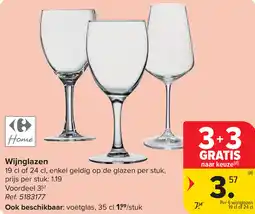Carrefour Wijnglazen aanbieding