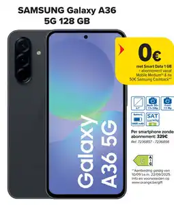 Carrefour SAMSUNG Galaxy A36 5G 128 GB aanbieding