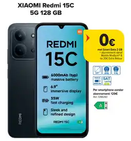 Carrefour XIAOMI Redmi 15C 5G 128 GB aanbieding