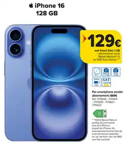 Carrefour iPhone 16 128 GB aanbieding