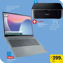 Carrefour Lenovo IdeaPad 3 16IAH8 + Canon Printer Pixma MG3650S All-in-One aanbieding