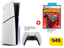 Carrefour PS5-console Slim Disc +1 controller inbegrepen + PS5 Borderlands 4 aanbieding
