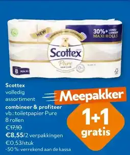 OKay Scottex toiletpapier Pure 8 rollen aanbieding