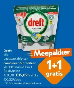 OKay Dreft Platinum All-in-1 34 dosissen aanbieding