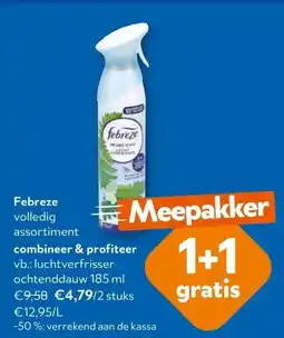 OKay Febreze luchtverfrisser ochtenddauw 185 ml aanbieding