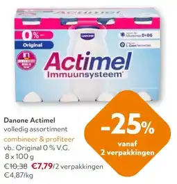 OKay Danone Actimel Original 0% V.G. 8x100 g aanbieding