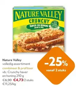OKay Nature Valley Crunchy haver en honing 210 g aanbieding