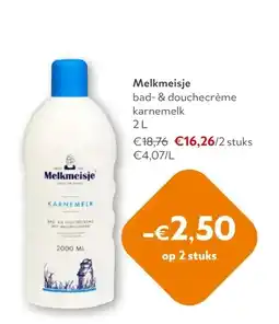 OKay Melkmeisje bad-& douchecrème karnemelk 2L aanbieding