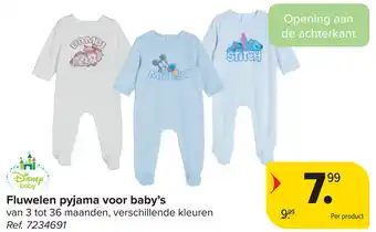 Carrefour Fluwelen pyjama voor baby's aanbieding