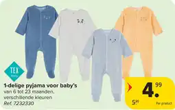 Carrefour 1 Delige pyjama voor baby's aanbieding