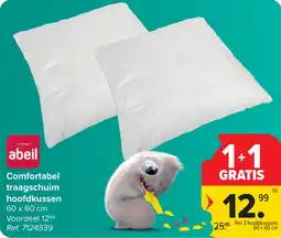 Carrefour Abeil Comfortabel Traagschuim Hoofdkussen aanbieding