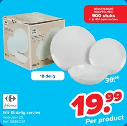 Carrefour Wit 18 delig servies aanbieding