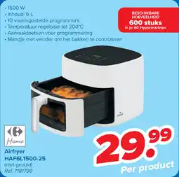 Carrefour Airfryer HAF6L1500-25 aanbieding
