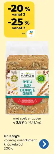 Bio Planet Dr. Karg's met spelt en zaden aanbieding