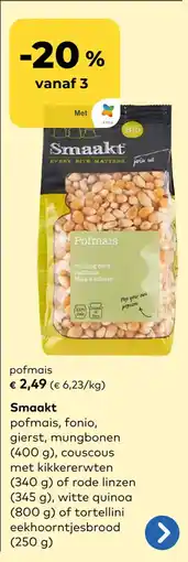 Bio Planet Smaakt Pofmais aanbieding
