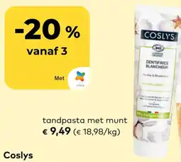 Bio Planet Coslys Tandpasta met Munt aanbieding