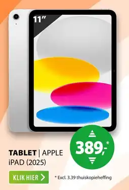Expert Apple Tablet iPad 2025 aanbieding