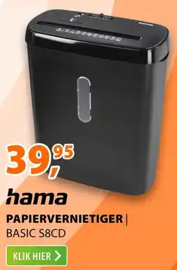 Expert Hama Papiervernietiger Basic S8CD aanbieding