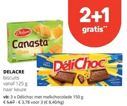 Spar DELACRE biscuits vanaf 125 g aanbieding