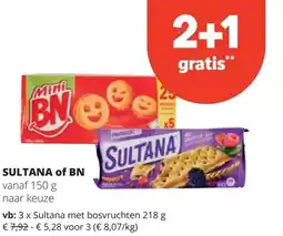 Spar SULTANA of BN aanbieding