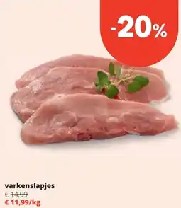 Spar varkenslapjes aanbieding