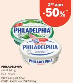 Spar PHILADELPHIA vanaf 145 g aanbieding