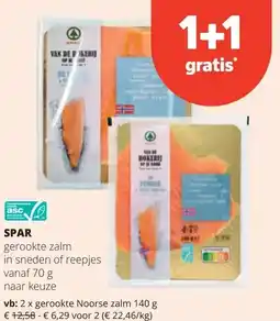 Spar SPAR gerookte Noorse zalm 140 g aanbieding