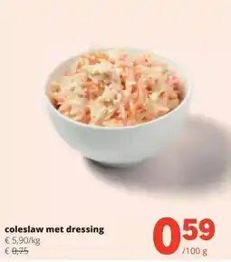 Spar coleslaw met dressing aanbieding