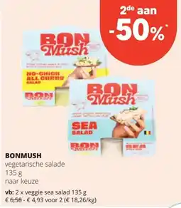 Spar BONMUSH vegetarische salade 135 g aanbieding