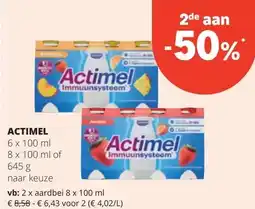 Spar ACTIMEL 6 x 100 ml aanbieding