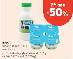 Spar INEX vanaf 200 ml aanbieding