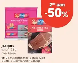Spar JACQUES vanaf 128 g aanbieding