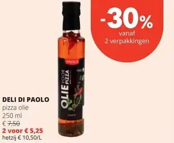 Spar DELI DI PAOLO pizza olie 250 ml aanbieding