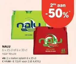 Spar NALU 6 x 25 cl of 6 x 33 cl aanbieding