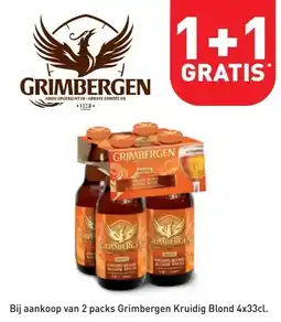 Spar Bij aankoop van 2 packs Grimbergen Kruidig Blond 4x33cl aanbieding