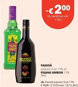 Spar Passoã passion fruit 17% aanbieding
