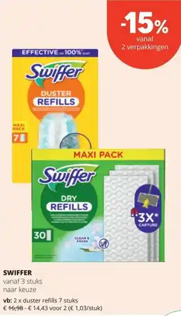 Spar SWIFFER vanaf 3 stuks naar keuze aanbieding