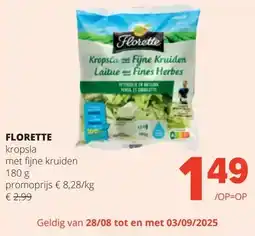 Spar FLORETTE kropsla met fijne kruiden 180 g aanbieding