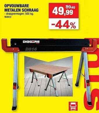 Hubo Opvouwbare metalen schraag aanbieding