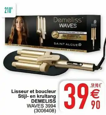 Cora Saint algue lisseur et boucleur stijl- en krultang demeliss waves 3994 aanbieding