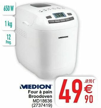 Cora Medion four à pain broodoven md18636 aanbieding