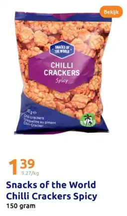 Action Snacks of the World Chilli Crackers Spicy aanbieding