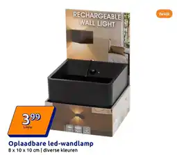 Action Oplaadbare led-wandlamp aanbieding