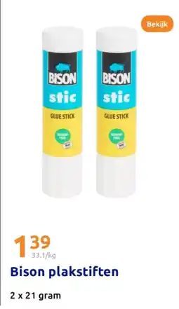Action Bison plakstiften aanbieding