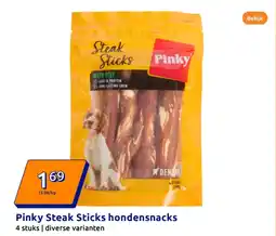 Action Pinky Steak Sticks hondensnacks aanbieding