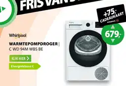 Expert Whirlpool warmtepompdroger | C WD 94M WBS BE aanbieding
