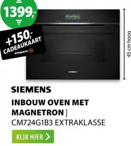 Expert Siemens inbouw oven met magnetron | CM724G1B3 EXTRAKLASSE aanbieding