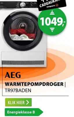 Expert Aeg warmtepompdroger | TR97BADEN aanbieding