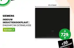 Expert Siemens inbouw inductiekookplaat EH631HFC1M EXTRAKLASSE aanbieding
