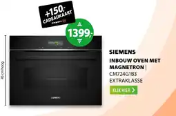 Expert Siemens inbouw oven met magnetron | extraklasse CM724G1B3 aanbieding
